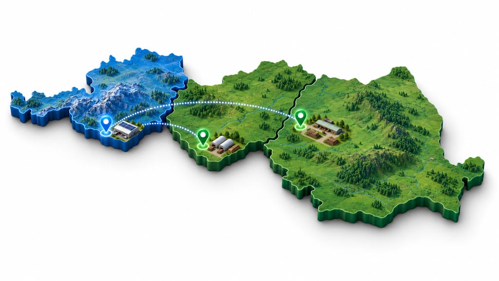 The Alp Timber group's sites in Austria, Hungary and Romania